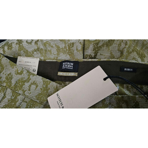 New ANTHROPOLOGIE Scotch & Soda Robyn Relaxed Tapered Pants $168 SIZE 28 Green - Picture 5 of 6